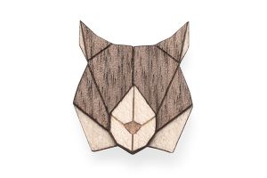 Drevená brošňa Lynx Brooch