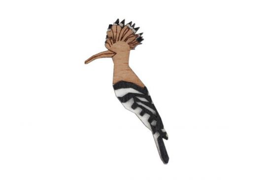 Drevená brošňa Hoopoe Brooch