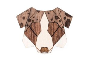 Drevrná brošňa Australian Shepherd Brooch