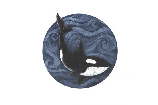 MINI – Drevené puzzle Kosatka