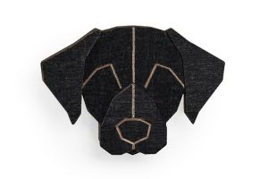 Drevená brošňa Black Labrador Brooch