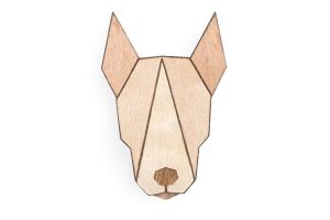 Drevená brošňa Bull Terrier Brooch
