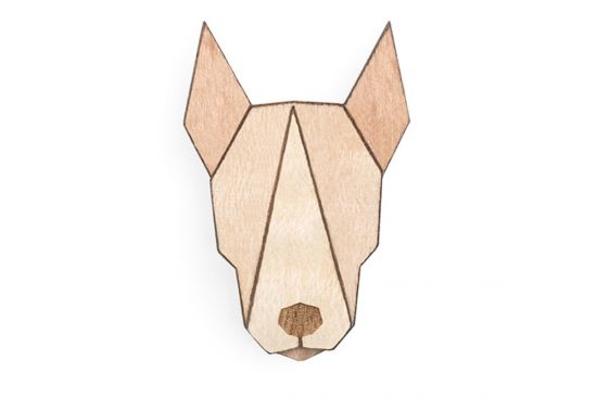 Drevená brošňa Bull Terrier Brooch