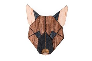 Drevená brošňa German Shepherd Brooch