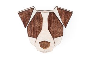Drevená brošňa Jack Russell Brooch