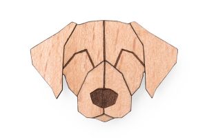 Drevená brošňa Labrador Brooch