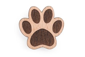 Drevená brošňa Paw Brooch