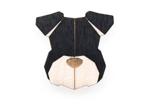 Drevená brošňa Schnauzer Brooch