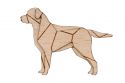 Drevená brošňa Walking Labrador Brooch