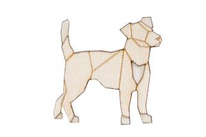 Drevená brošňa Walking Lightdog Brooch