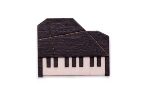 Drevená brošňa Piano Brooch