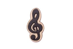Drevená brošňa Treble Clef Brooch