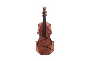 Drevená brošňa Violin Brooch