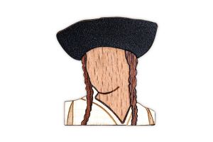 Drevená brošňa Juraj Brooch