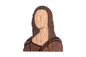 Drevená brošňa Lisa Brooch