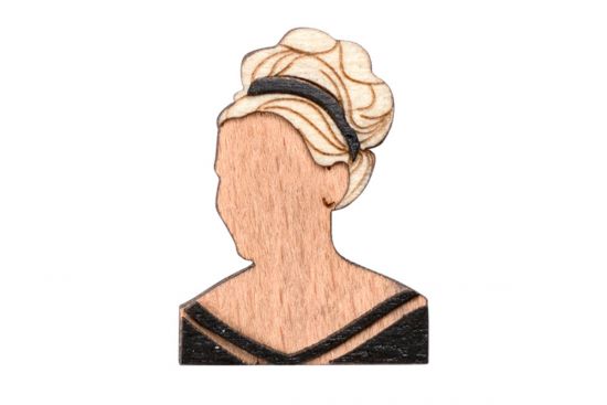 Drevená brošňa Věra Brooch
