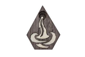 Drevená brošňa Aquarius Brooch