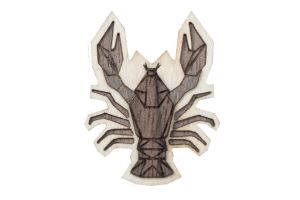 Drevená brošňa Cancer Brooch