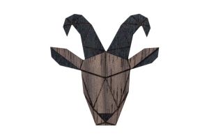 Drevená brošňa Capricornus Brooch
