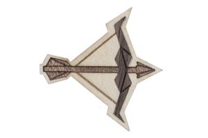 Drevená brošňa Sagittarius Brooch