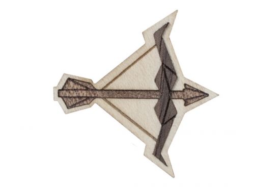 Drevená brošňa Sagittarius Brooch