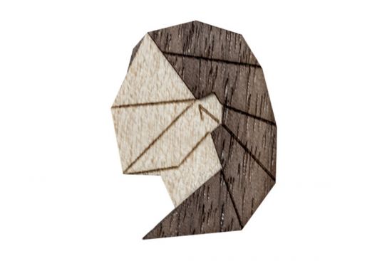 Drevená brošňa Virgo Brooch