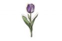 Drevená brošňa Tulipán