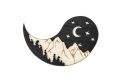 Drevená brošňa Night Brooch