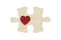 Drevená brošňa Puzzle 1 Brooch