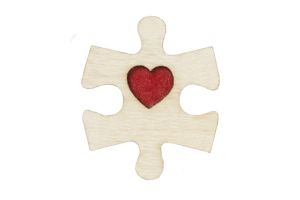 Drevená brošňa Puzzle 2 Brooch