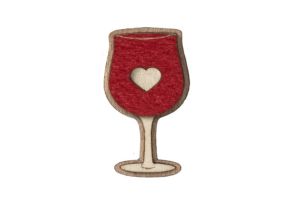 Drevená brošňa Red Wine Brooch
