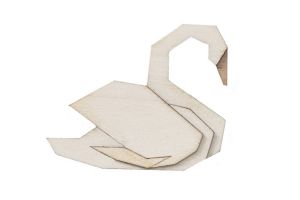 Drevená brošňa White Swan Brooch