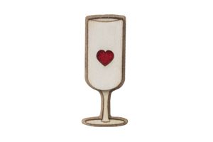 Drevená brošňa White Wine Brooch