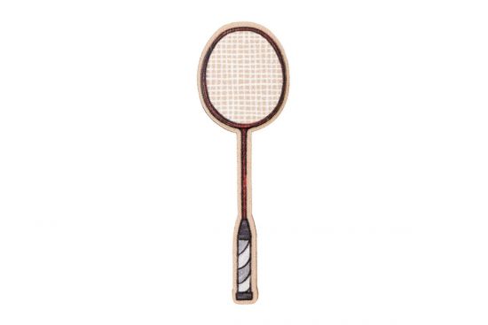 Drevená brošňa Badmintonová raketa