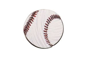 Drevená brošňa Baseballová lopta