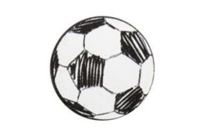 Drevená brošňa Futbalová lopta