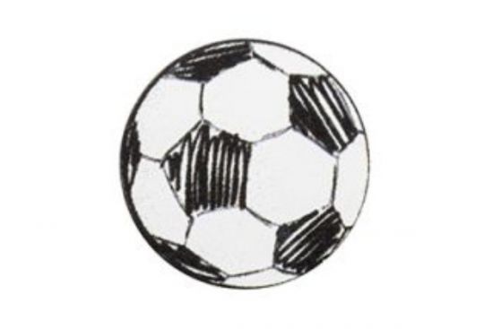 Drevená brošňa Futbalová lopta