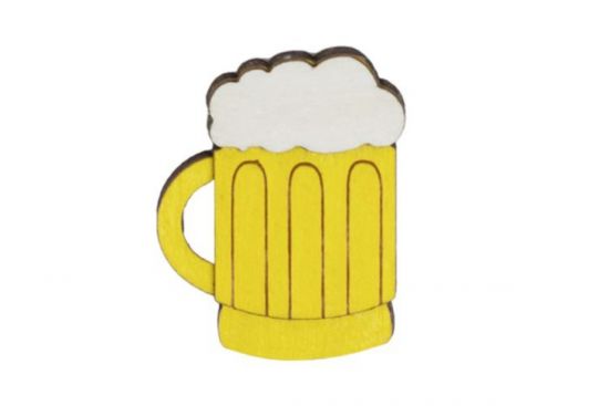 Drevená brošňa Beer Brooch