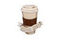 Drevená brošňa Coffee Lover Brooch