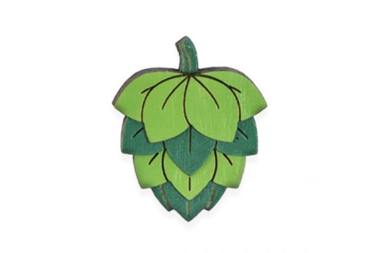 Drevená brošňa Hops Brooch