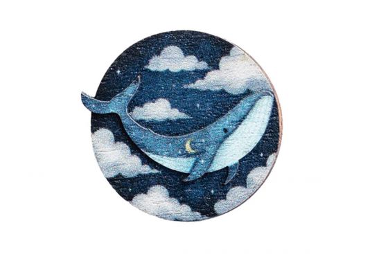 Drevená brošňa – Vekoryba