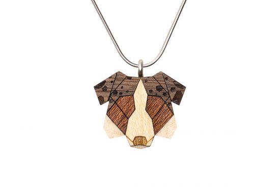 Drevený prívesok Australian Shepherd Pendant