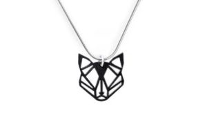 Drevený prívesok Black Foxy Pendant