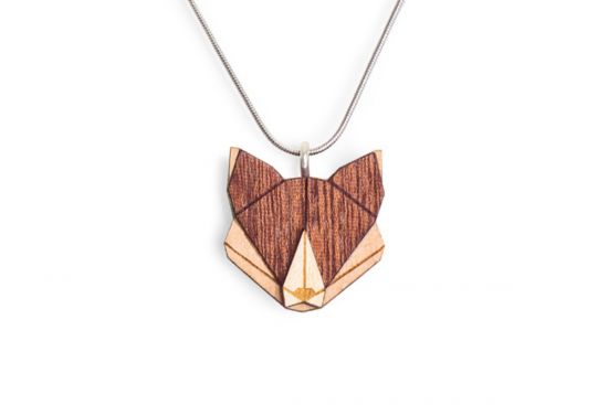 Drevený prívesok Fox Pendant