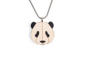 Drevený prívesok Panda Pendant