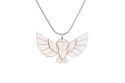 Drevený prívesok Snowy Owl Pendant