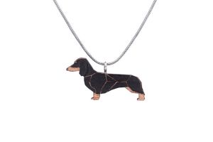 Drevený prívesok Walking Dachshund Pendant