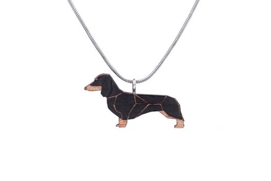 Drevený prívesok Walking Dachshund Pendant