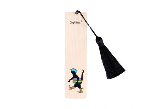 Drevená záložka do knihy Kocúr Mikeš – Josef Lada ©