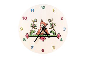 Drevené hodiny Šikovná kmotra líška – Josef Lada ©